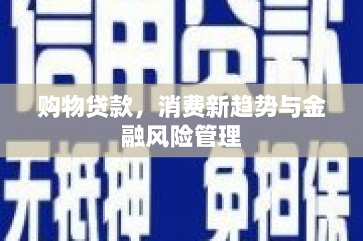 梨树购物贷款，消费新趋势与金融风险管理