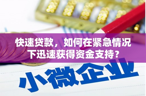 梨树快速贷款，如何在紧急情况下迅速获得资金支持？