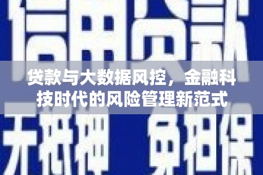梨树贷款与大数据风控，金融科技时代的风险管理新范式