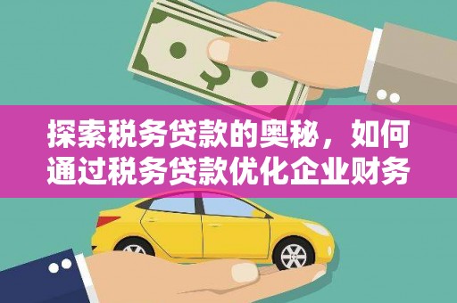 梨树探索税务贷款的奥秘，如何通过税务贷款优化企业财务
