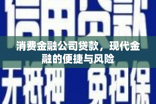 梨树消费金融公司贷款，现代金融的便捷与风险
