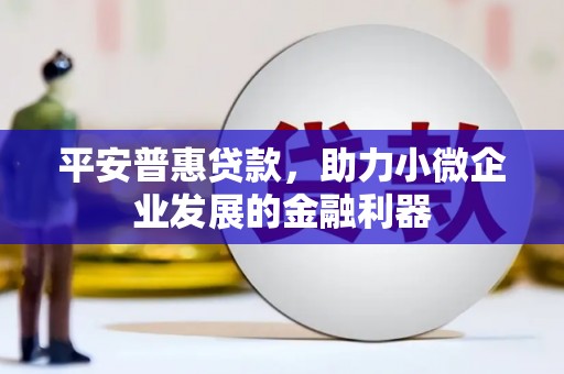 梨树平安普惠贷款，助力小微企业发展的金融利器