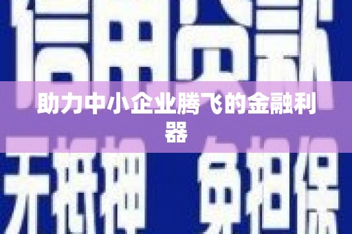 梨树助力中小企业腾飞的金融利器